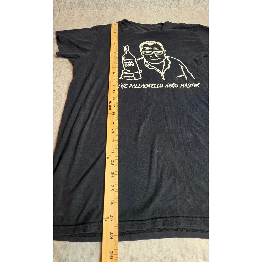 Hanes Nano-T Mens Black Graphic Tee The Pallagrello Nero Master Nanni Cope XL